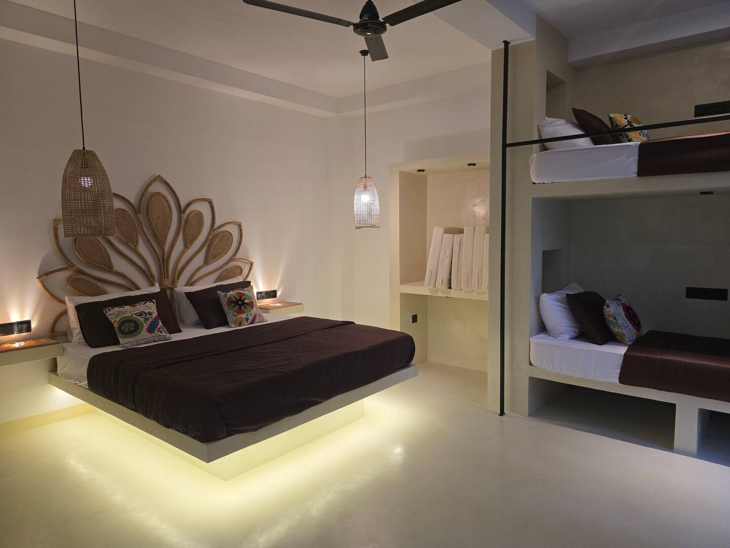 Bed in Yoga retreat